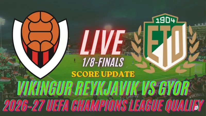 Cầu thủ Gyor vuốt bóng tinh tế trước Vikingur Reykjavik